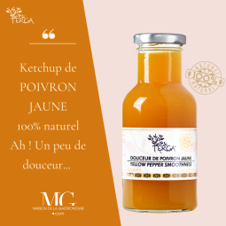 ketchup gastronomique de poivron jaune 100% naturel