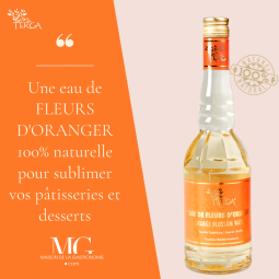 Duo d'eaux florales 100% naturelles : eau de fleurs d'oranger et eau de rose premium