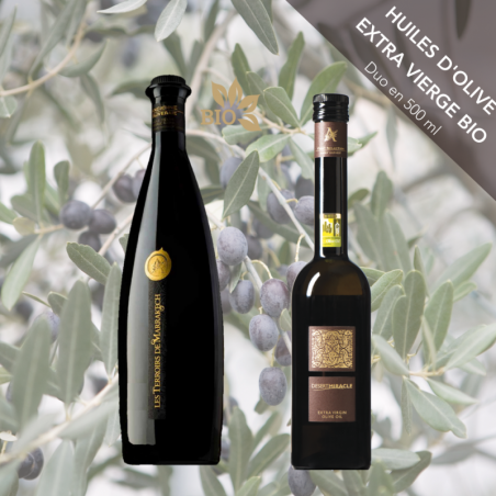 duo huiles d'olive : Les Terroirs de Marrakech et Desert Miracle