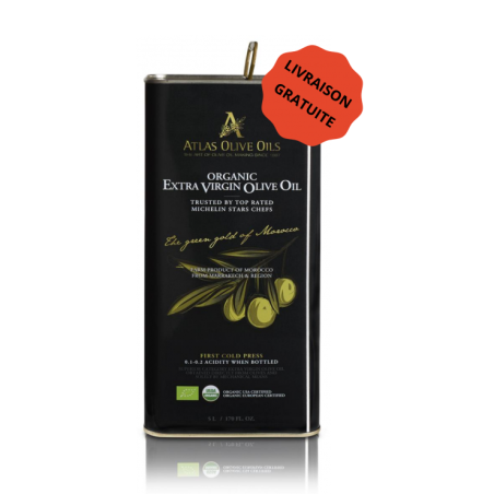 HUILE D'OLIVE EXTRA VIERGE BIO PREMIUM ATLAS 5L TERGA