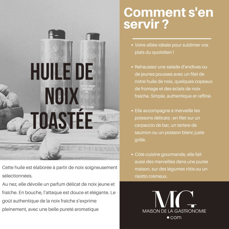 HUILE VIERGE DE NOIX TOASTE PREMIUM TERGA - 100% NATUREL