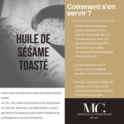 HUILE DE SESAME TOASTE PREMIUM TERGA - 100%
