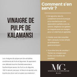 VINAIGRE A LA PULPE DE KALAMANSI TERGA PREMIUM - 100% NATUREL