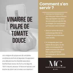 VINAIGRE A LA PULPE DE TOMATE DOUCE TERGA PREMIUM - 100% NATUREL