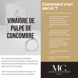 VINAIGRE A LA PULPE DE CONCOMBRE TERGA PREMIUM - 100% NATUREL
