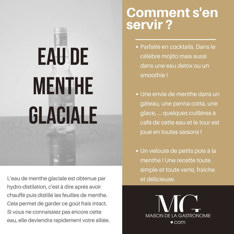 Eau de Menthe Glaciale TERGA - 100% naturelle PREMIUM