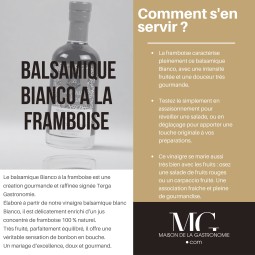 BALSAMIQUE BIANCO A LA FRAMBOISE ACETAIA DI TERGA PREMIUM - 100% NATUREL