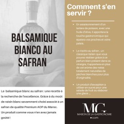 BALSAMIQUE BIANCO AU SAFRAN ACETAIA DI TERGA PREMIUM - 100% NATUREL