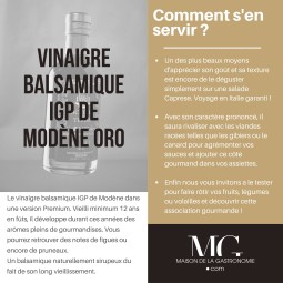 VINAIGRE BALSAMIQUE IGP DE MODENE ACETAIA DI TERGA ORO ♕♕ - 12 ans