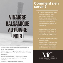 VINAIGRE BALSAMIQUE IGP DE MODENE ET POIVRE NOIR ACETAIA DI TERGA