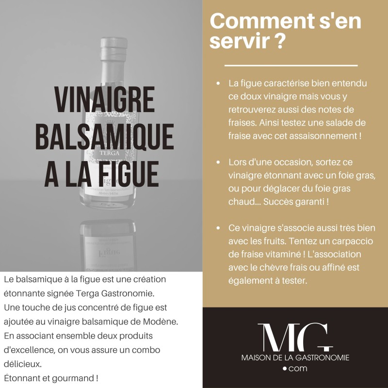 VINAIGRE BALSAMIQUE DE MODENE IGP ET FIGUE ACETAIA DI TERGA PREMIUM