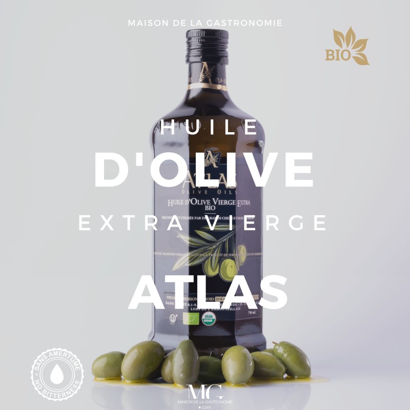 DUO ATLAS 750 ML HUILES D'OLIVE BIO EXTRA VIERGE D'EXCEPTION
