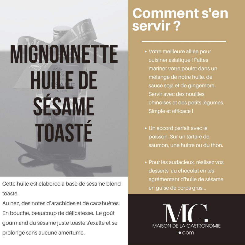 MIGNONNETTE HUILE DE SESAME TOASTE & VIERGE PREMIUM TERGA