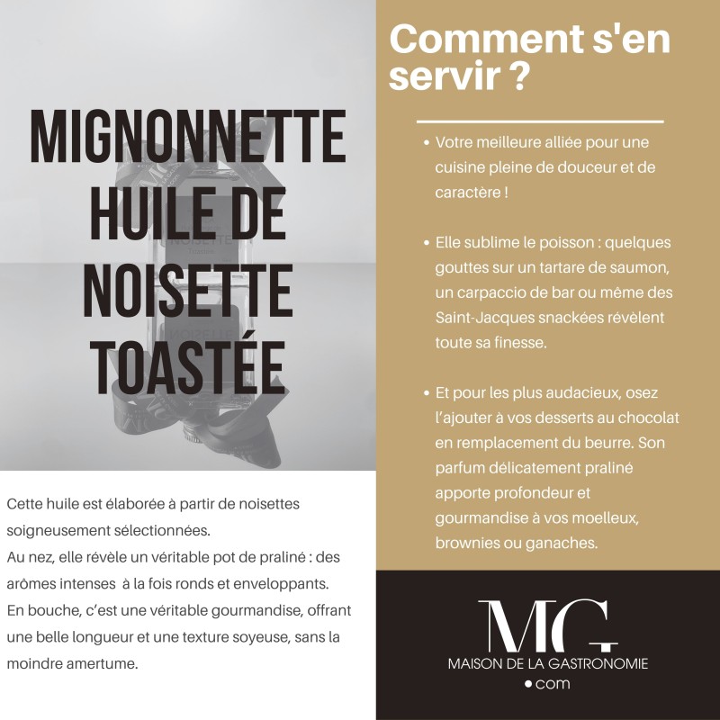 MIGNONNETTE HUILE DE NOISETTE TOASTEE VIERGE PREMIUM TERGA