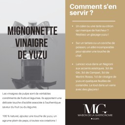 MIGNONNETTE VINAIGRE DE YUZU PREMIUM TERGA