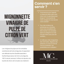 MIGNONNETTE VINAIGRE DE CITRON VERT PREMIUM TERGA