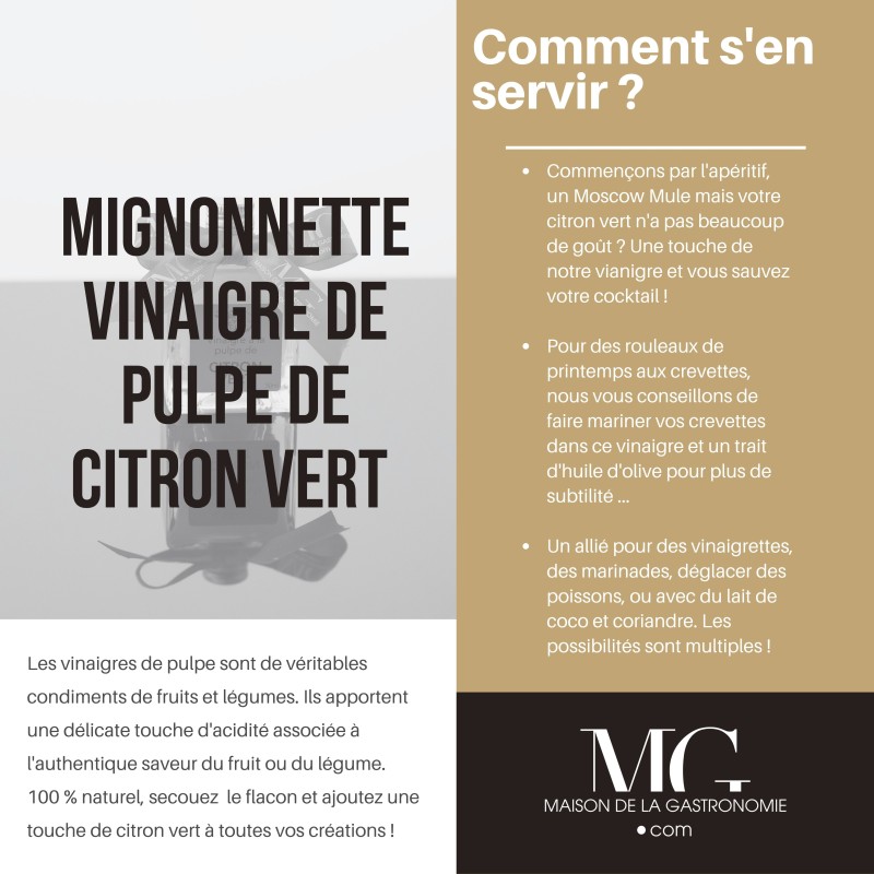 MIGNONNETTE VINAIGRE DE CITRON VERT PREMIUM TERGA