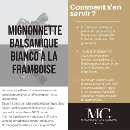 MIGNONNETTE BALSAMIQUE BIANCO A LA FRAMBOISE ACETAIA DI TERGA PREMIUM - 100% NATUREL