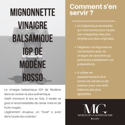 MIGNONNETTE BALSAMIQUE IGP DE MODENE ACETAIA DI TERGA ROSSO ♕ - 8 ans PREMIUM