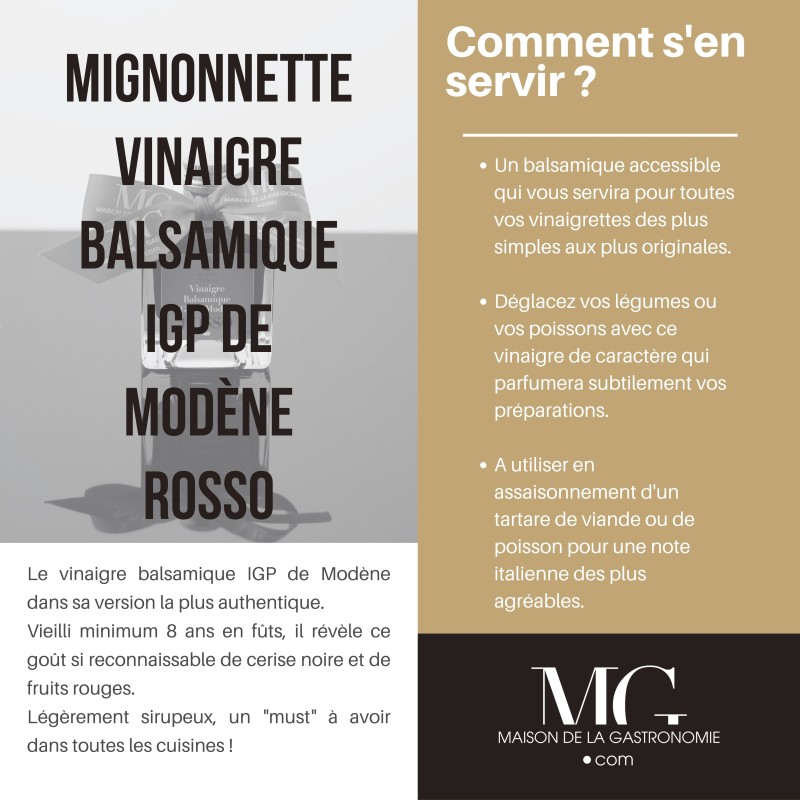 MIGNONNETTE BALSAMIQUE IGP DE MODENE ACETAIA DI TERGA ROSSO ♕ - 8 ans PREMIUM
