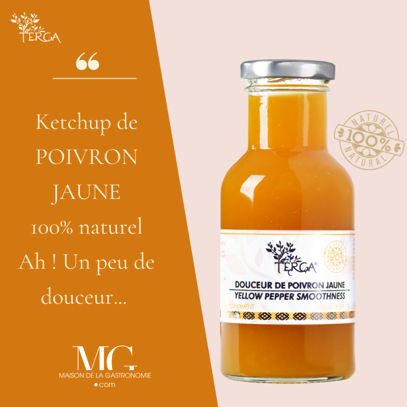 ketchup gastronomique de poivron jaune 100% naturel