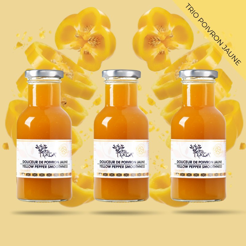 TRIO de KETCHUP DE POIVRON JAUNE TERGA PREMIUM - 100% NATUREL